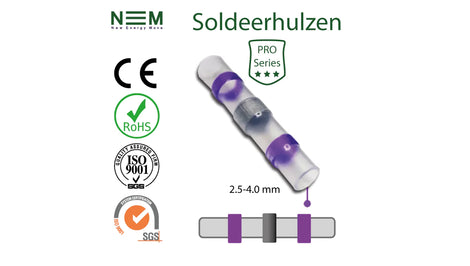 Soldeerhuls PRO Series Paars 2.5-4.0 mm - per stuk